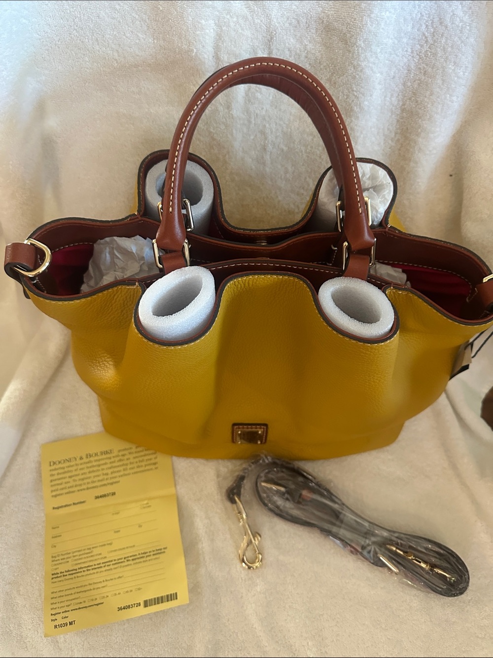 JULY 3rd, 4th and 5th only $185/ free shipping DOONEY & Bourke Lg Barlow Mustard